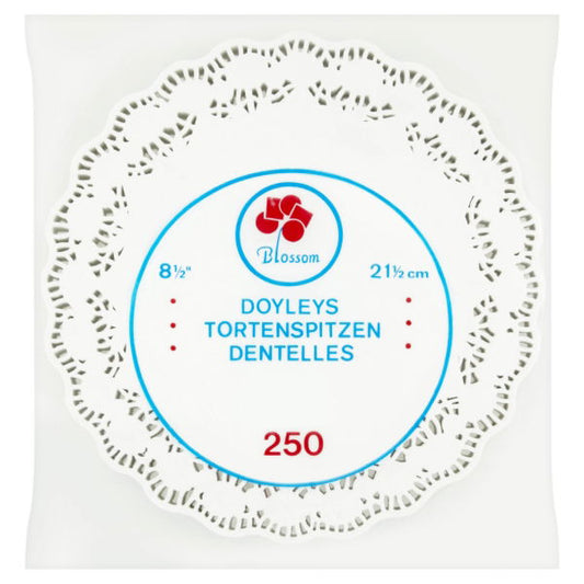 8.5" White Round Doylies (8x250)