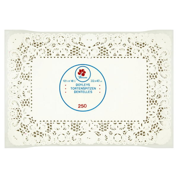 12.5x18" White rectangular doylies (4x250)