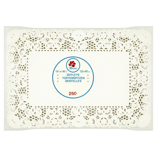 12.5x18" White rectangular doylies (4x250)