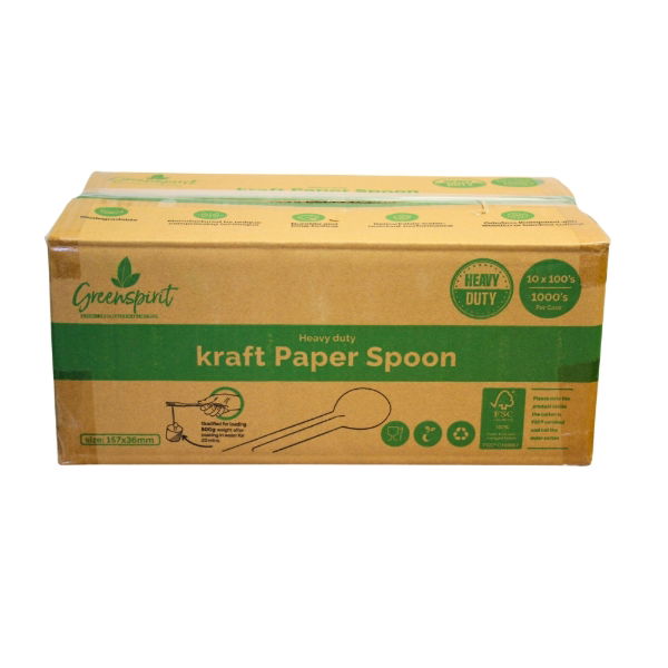 NEW Heavy Duty Kraft Paper Spoon (10 x 100's)