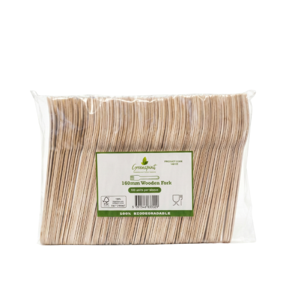 160mm Greenspirit Wooden Fork (10x100)