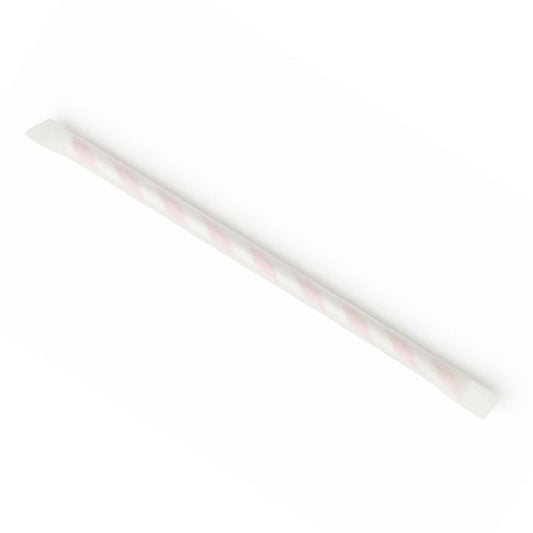 6x197mm, 3ply, Wrapped GS Paper Straws Red Stripes (48x100)