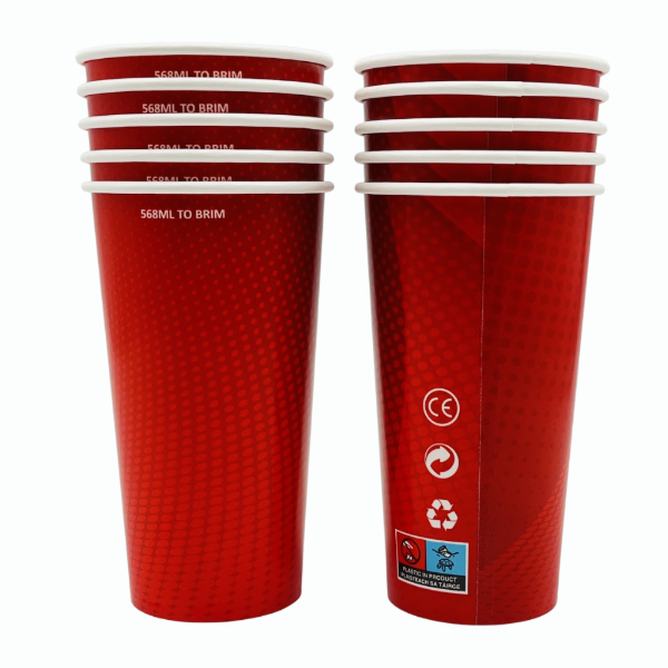 20oz / 568ml Spiritpak Red Paper Party SW Cup (20x25s)