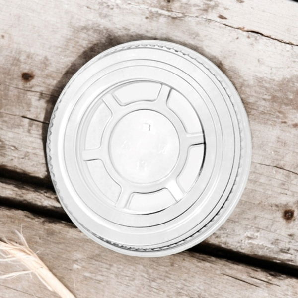 95mm Clear Greenspirit rPET Flat Lid N/Slot (JC2) (16x50)