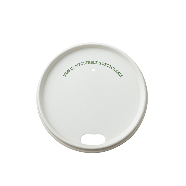 80mm Greenspirit Aqueous Paper Hot Cup Lids (8oz) (20x50)