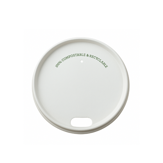 80mm Greenspirit Aqueous Paper Hot Cup Lids (8oz) (20x50)