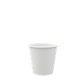 4oz Compostable Single Wall Disposable Coffee Cups x100 (White)
