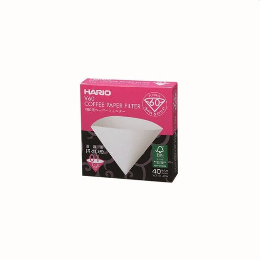 Hario V60 Filter Papers x40 (Size 01)