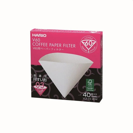Hario V60 Filter Papers x40 (Size 03)