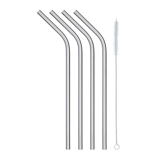 KitchenCraft Stainless Steel Straws & Cleaning Brush